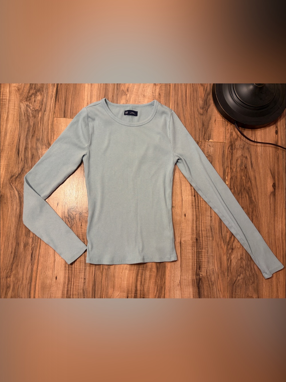 Gap- Women’s Light Blue Ribbed Long-Sleeve Sweater